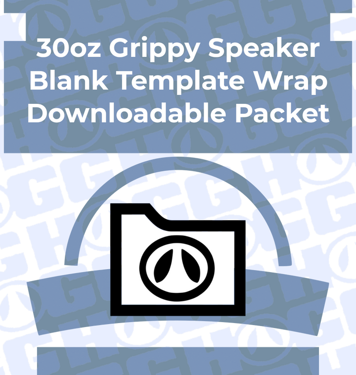 30oz Grippy Speaker Wrap Template | Flat Wrap Design