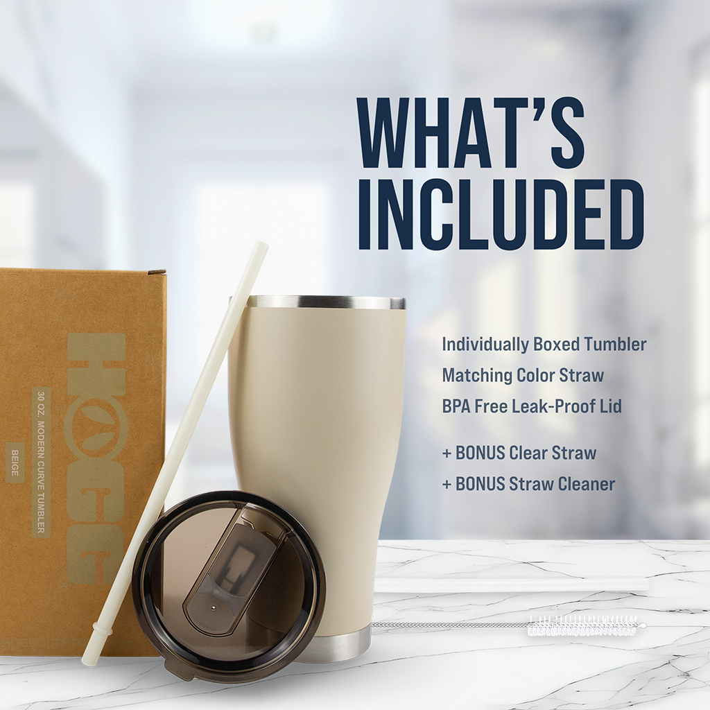 30oz POWDER COATED MODERN CURVE TUMBLER CASE