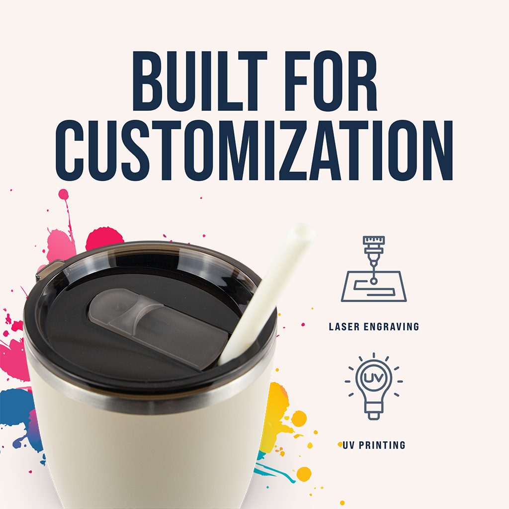 30oz POWDER COATED MODERN CURVE TUMBLER