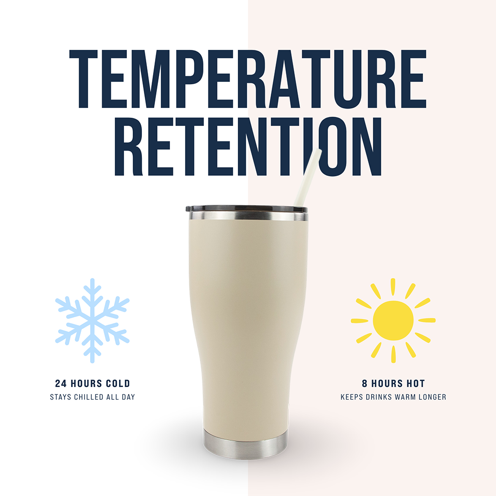 30oz POWDER COATED MODERN CURVE TUMBLER