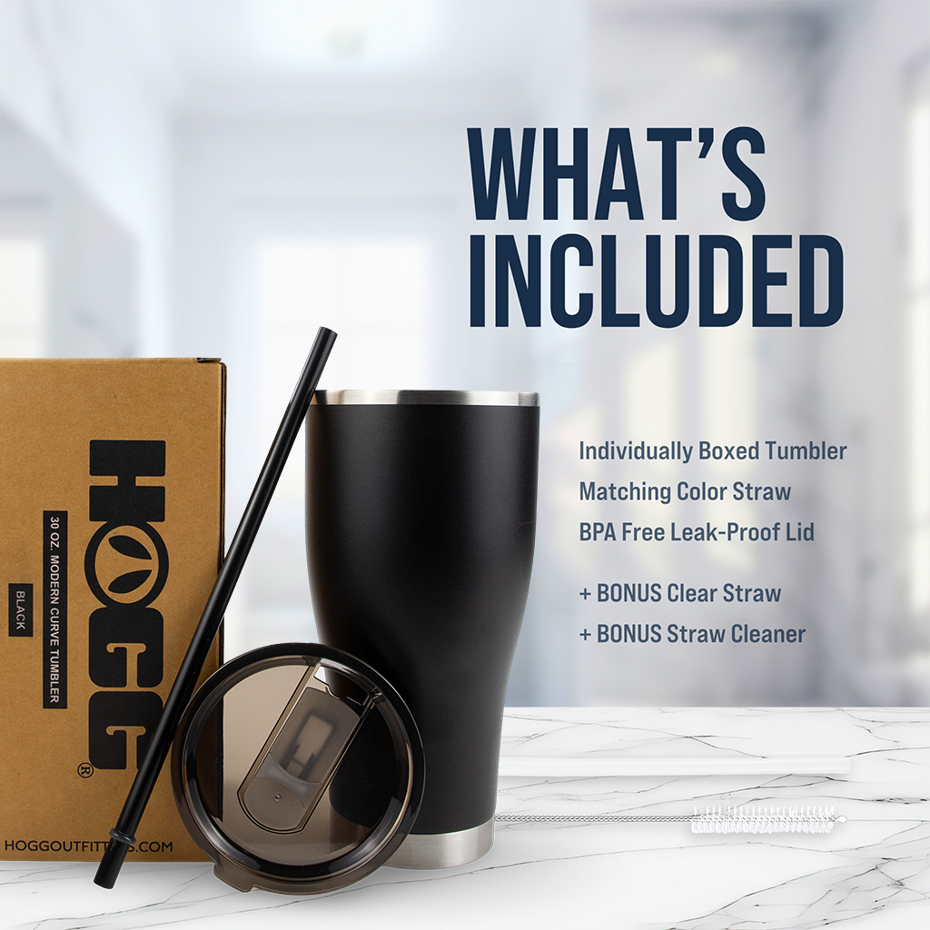 30oz POWDER COATED MODERN CURVE TUMBLER