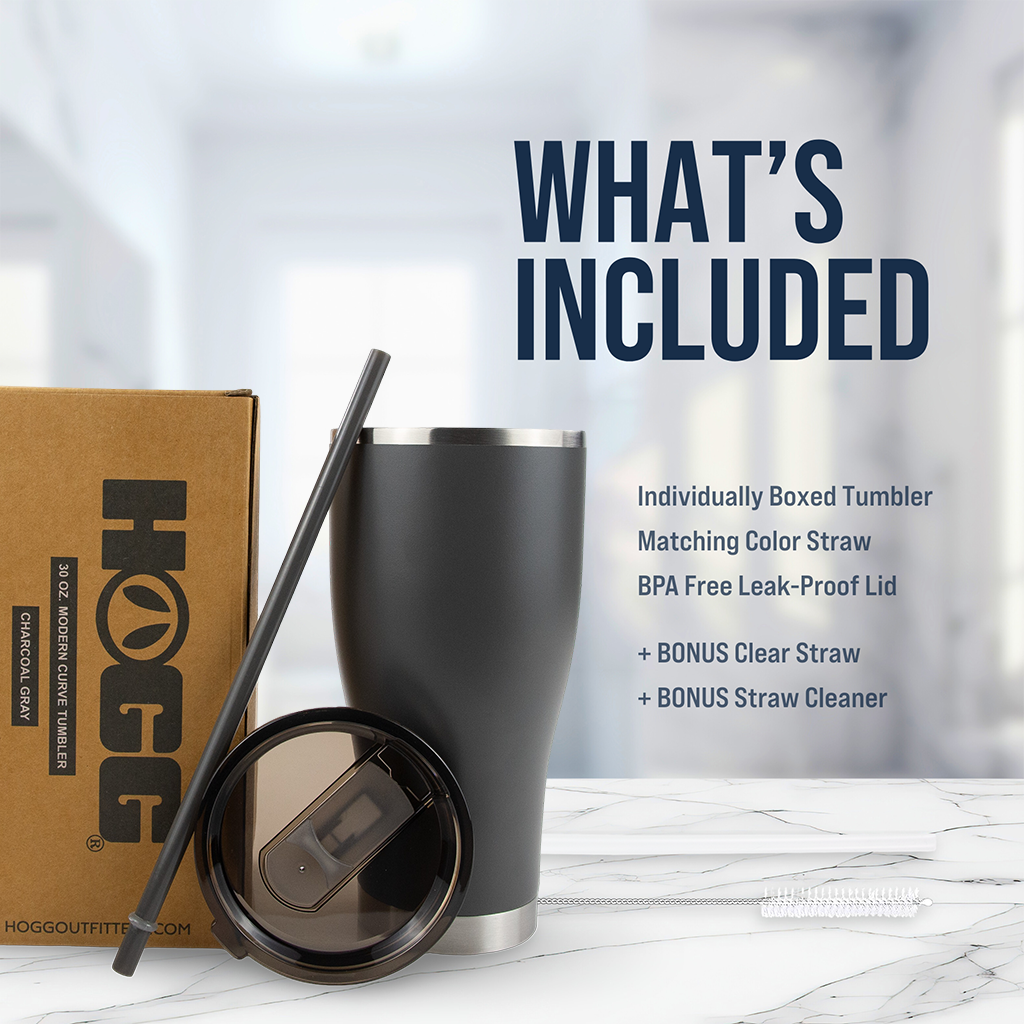 30oz POWDER COATED MODERN CURVE TUMBLER