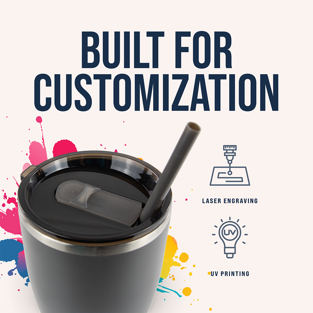 30oz POWDER COATED MODERN CURVE TUMBLER