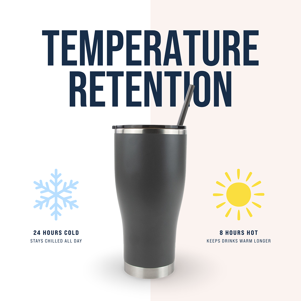 30oz POWDER COATED MODERN CURVE TUMBLER CASE