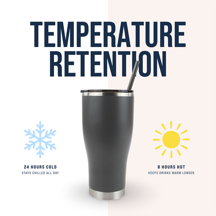 30oz Powder Coated Modern Curve Tumbler Case