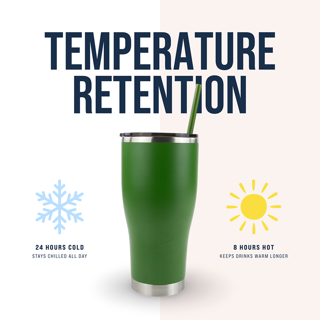 30oz POWDER COATED MODERN CURVE TUMBLER CASE