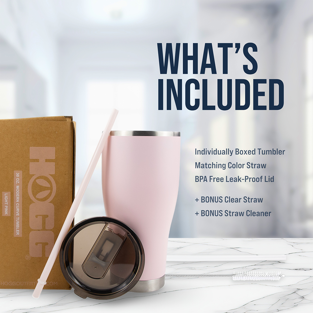 30oz POWDER COATED MODERN CURVE TUMBLER