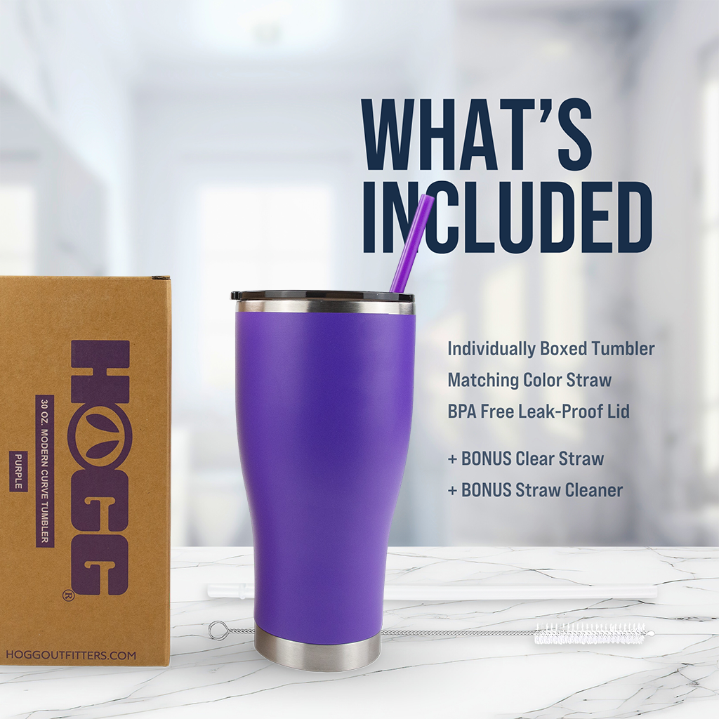 30oz POWDER COATED MODERN CURVE TUMBLER CASE