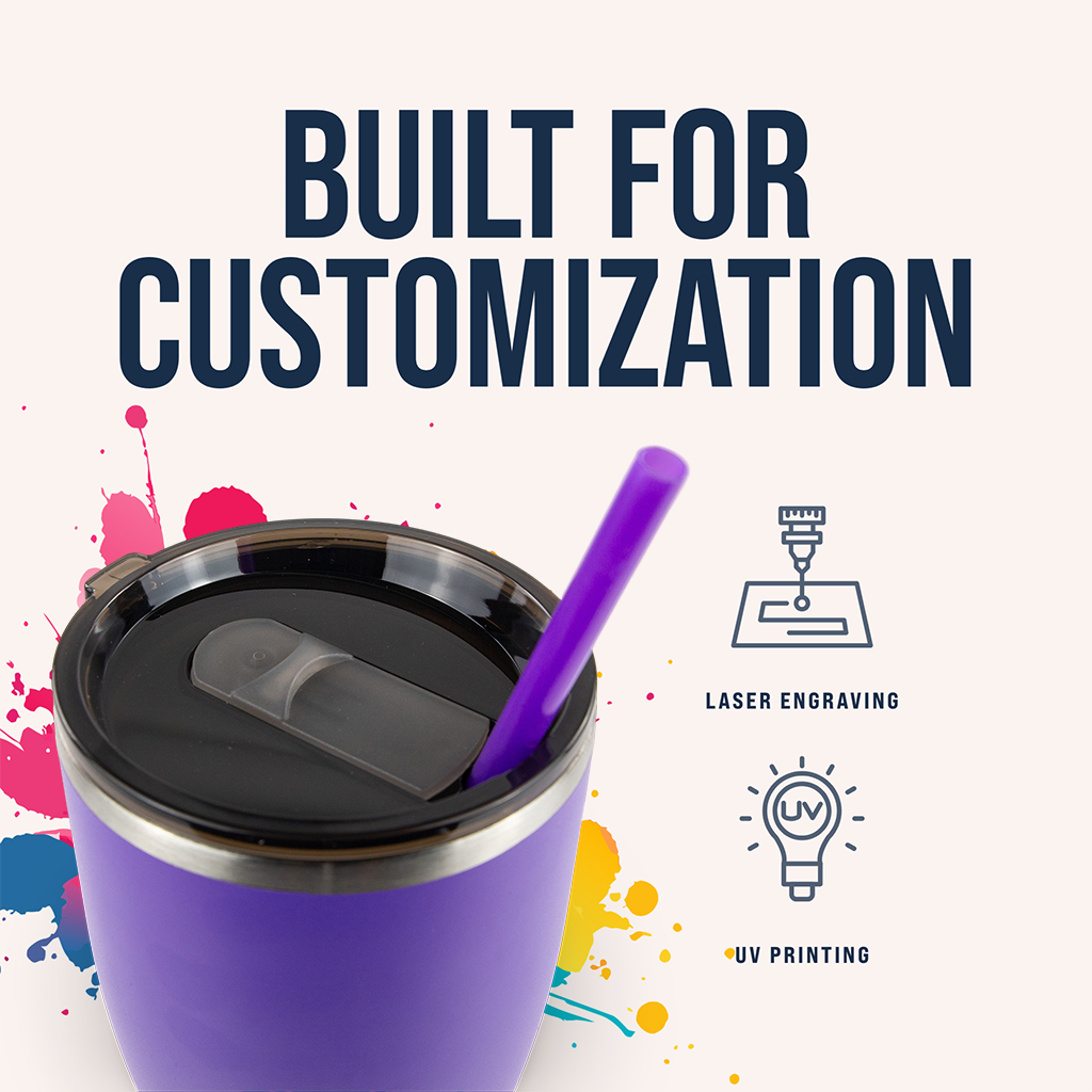 30oz POWDER COATED MODERN CURVE TUMBLER