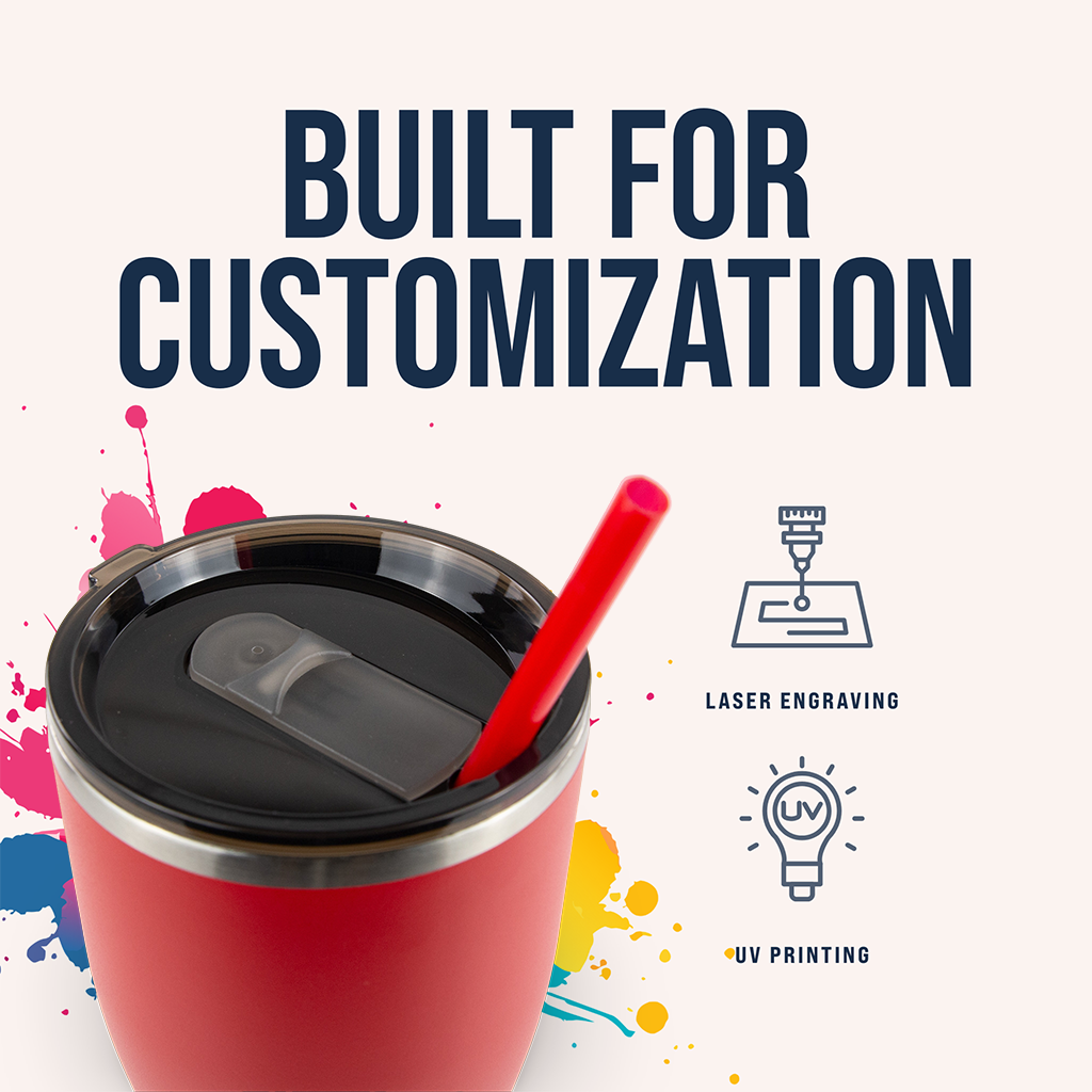 30oz POWDER COATED MODERN CURVE TUMBLER