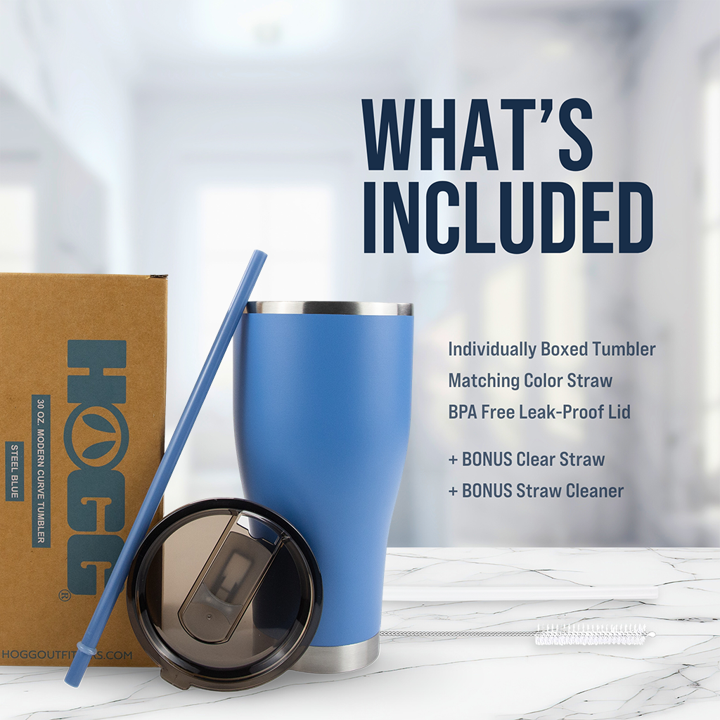 30oz POWDER COATED MODERN CURVE TUMBLER