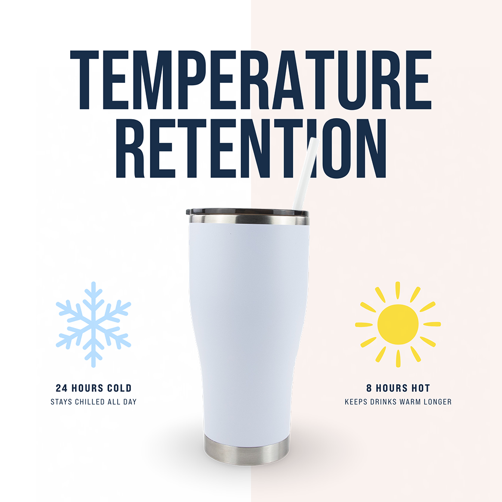 30oz POWDER COATED MODERN CURVE TUMBLER CASE