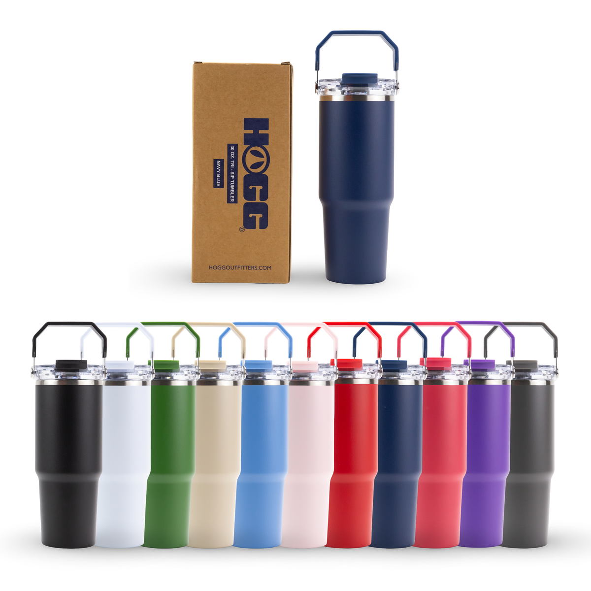 30oz Powder Coated Tri-Sip Tumbler Case (24 Units)