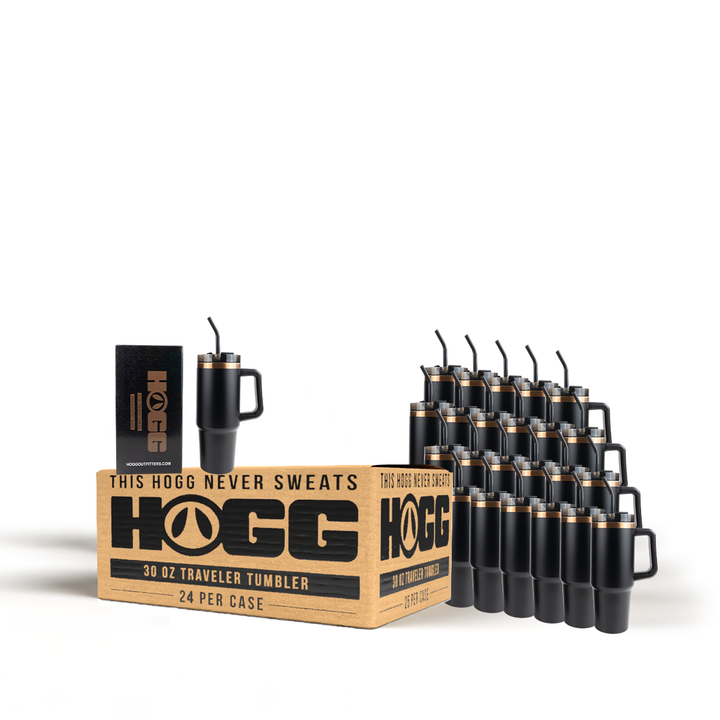 30oz Powder Coated Traveler Tumbler Case (24 Units) | Bronze Black