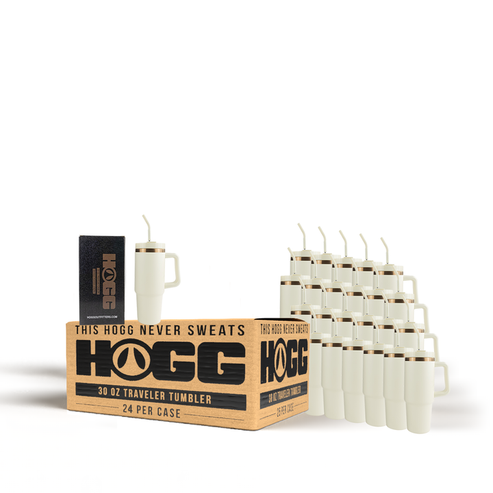 30oz Powder Coated Traveler Tumbler Case (24 Units) | Bronze Cream