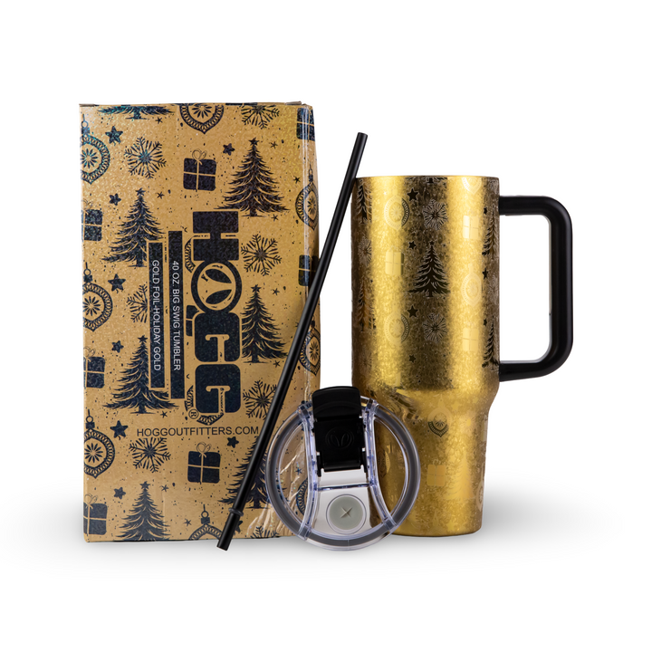 40oz Foil Big Swig Tumbler Case (24 Units) - Holiday '26 Collection - Holiday Gold