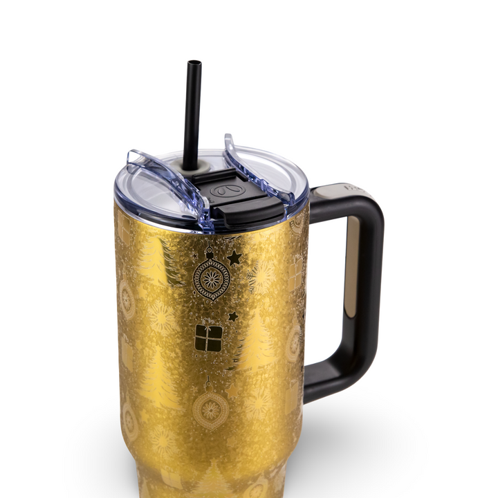40oz Foil Big Swig Tumbler Case (24 Units) - Holiday '26 Collection - Holiday Gold