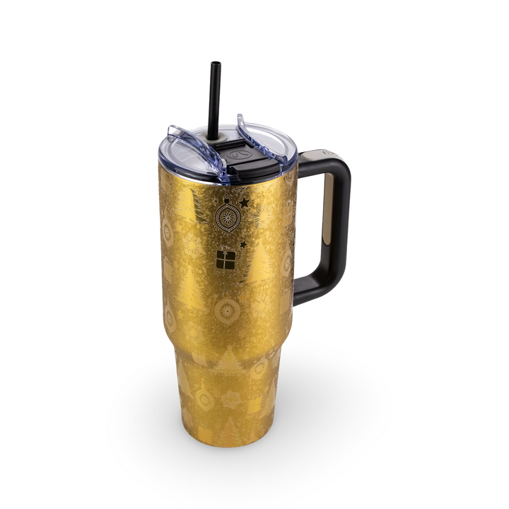 40oz Foil Big Swig Tumbler - Holiday '26 Collection - Holiday Gold