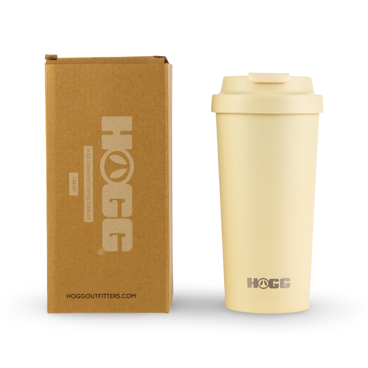 16oz Powder Coated Commuter Coffee Tumbler Case (24 Units) - Cream