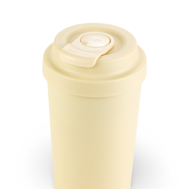 16oz Powder Coated Commuter Coffee Tumbler Case (24 Units) - Cream