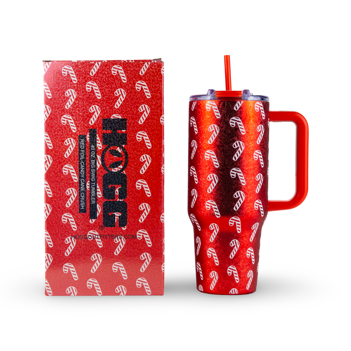 40oz Foil Big Swig Tumbler Case (24 Units) - Holiday '26 Collection - Candy Cane Crush