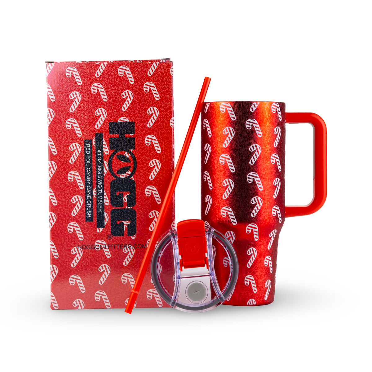 40oz Foil Big Swig Tumbler Case (24 Units) - Holiday '26 Collection - Candy Cane Crush