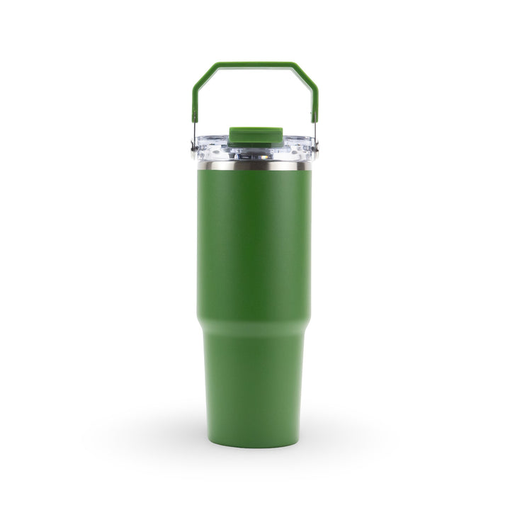 30oz Powder Coated Tri-Sip Tumbler Case (24 Units) - Hunter Green