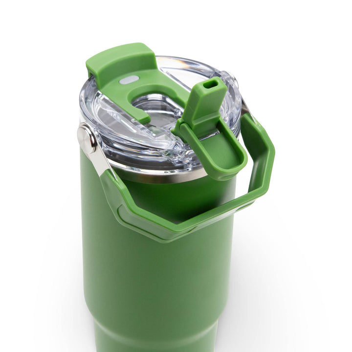 30oz Powder Coated Tri-Sip Tumbler Case (24 Units) - Hunter Green