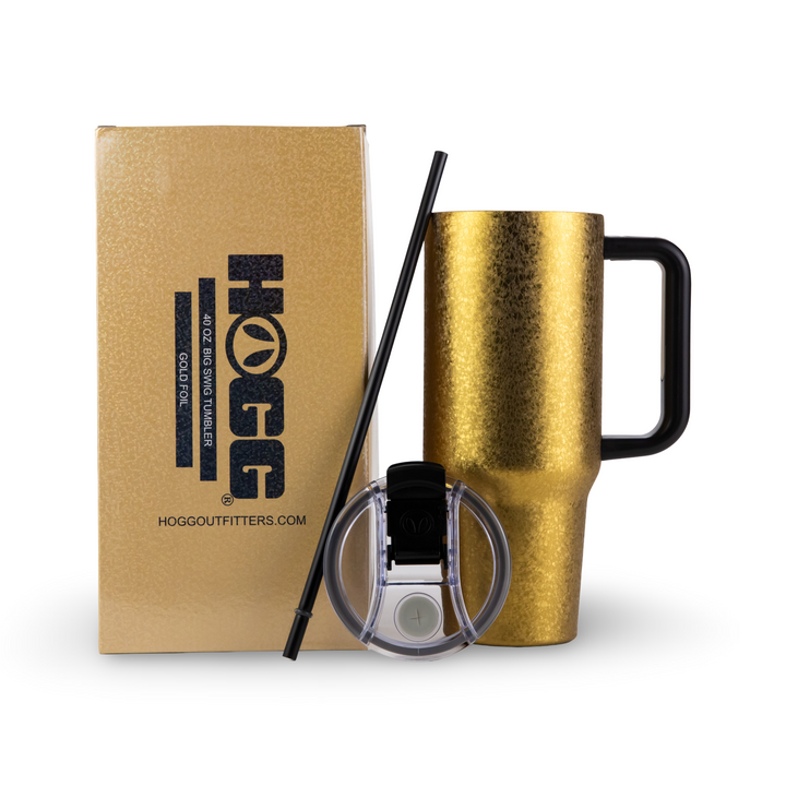 40oz Foil Big Swig Tumbler Case (24 Units) - Gold