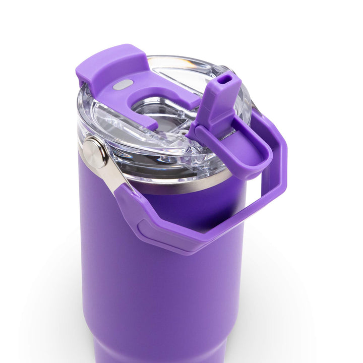 30oz Powder Coated Tri-Sip Tumbler Case (24 Units) - Purple