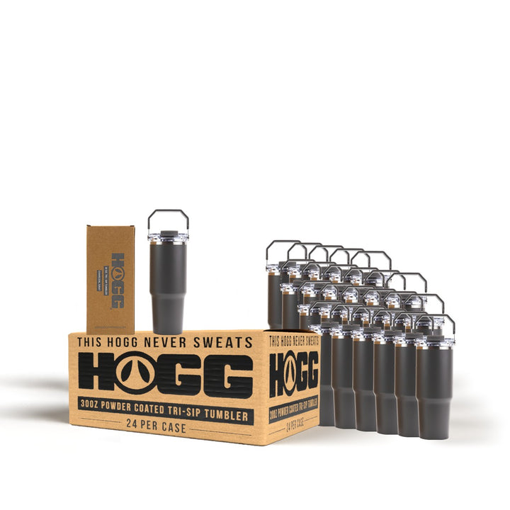 30oz Powder Coated Tri-Sip Tumbler Case (24 Units) - Charcoal Gray