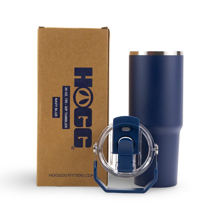 30oz Powder Coated Tri-Sip Tumbler Case (24 Units) - Navy Blue