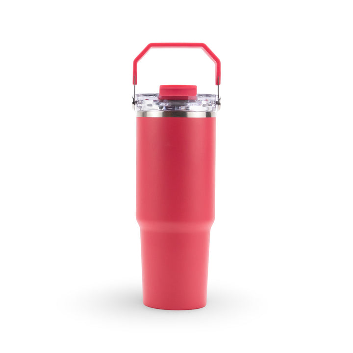 30oz Powder Coated Tri-Sip Tumbler Case (24 Units) - Hot Pink