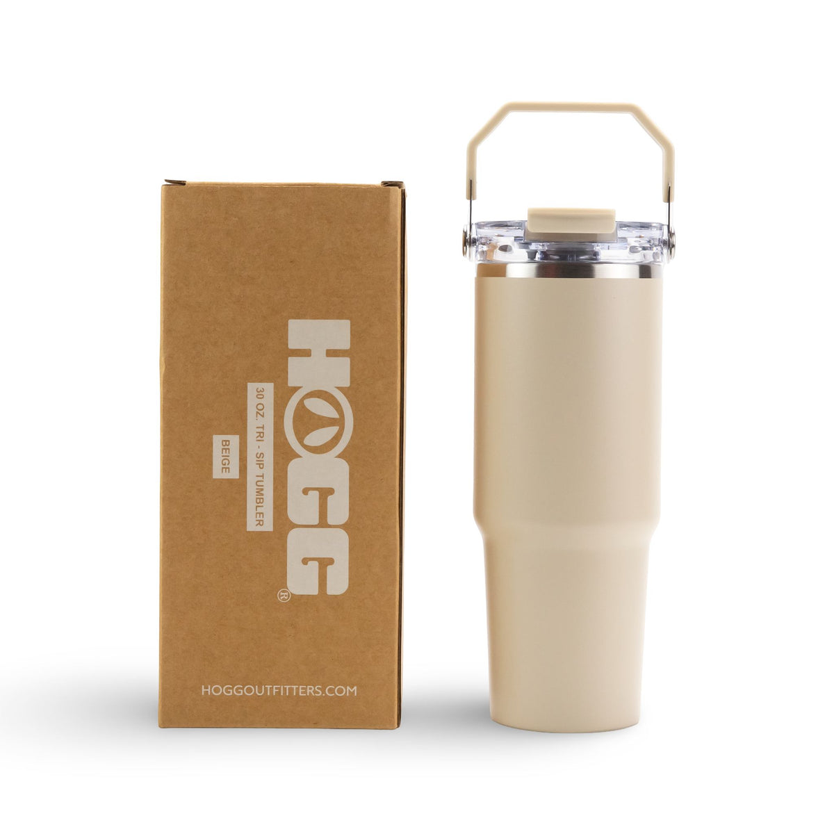 30oz Powder Coated Tri-Sip Tumbler Case (24 Units) - Beige