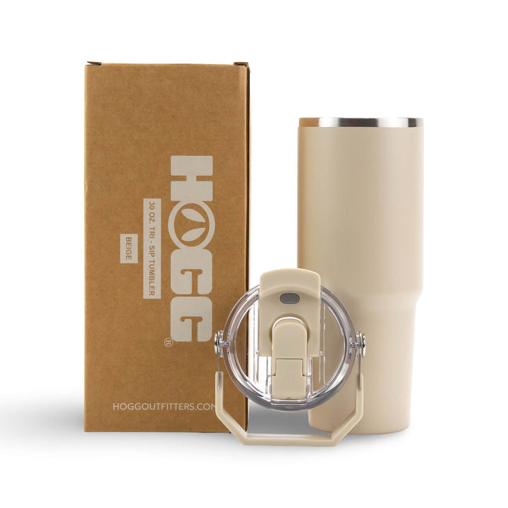 30oz Powder Coated Tri-Sip Tumbler Case (24 Units) - Beige