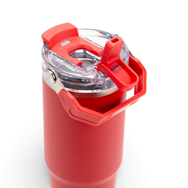 30oz Powder Coated Tri-Sip Tumbler Case (24 Units) - Red