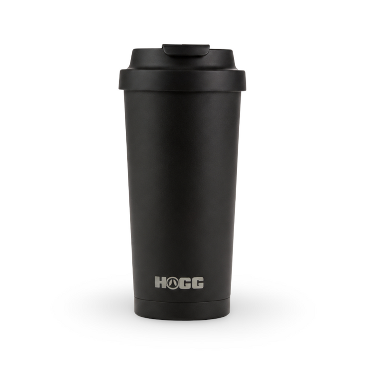 16oz Powder Coated Commuter Coffee Tumbler Case (24 Units) - Black