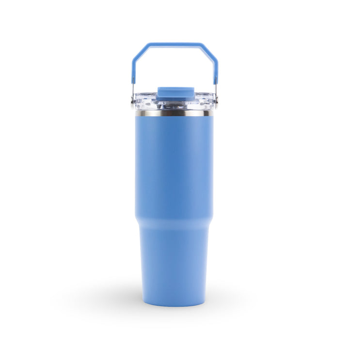 30oz Powder Coated Tri-Sip Tumbler Case (24 Units) - Steel Blue