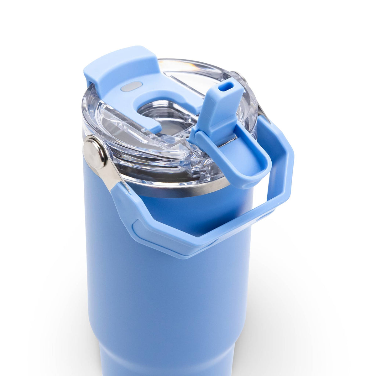 30oz Powder Coated Tri-Sip Tumbler Case (24 Units) - Steel Blue