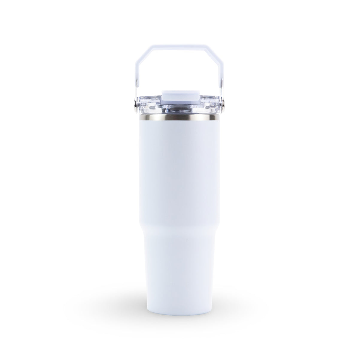 30oz Powder Coated Tri-Sip Tumbler Case (24 Units) - White