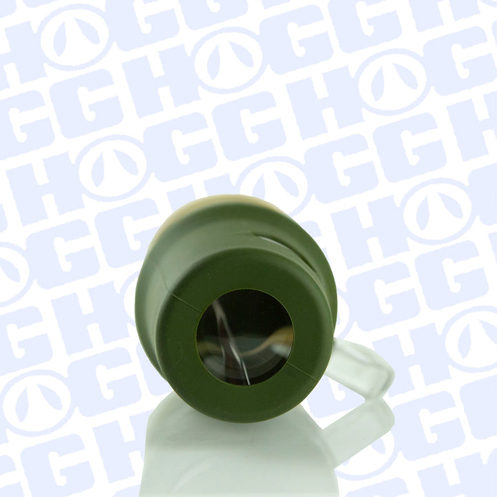 32oz Glass Mug W/ Handle & Sleeve Case - Olive (20 Units)