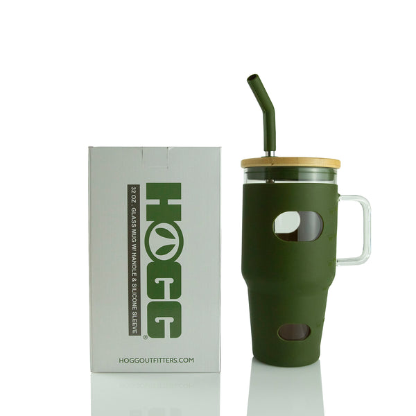 32oz Glass Mug W/ Handle & Sleeve Case - Olive (20 Units) – The Stainless  Depot