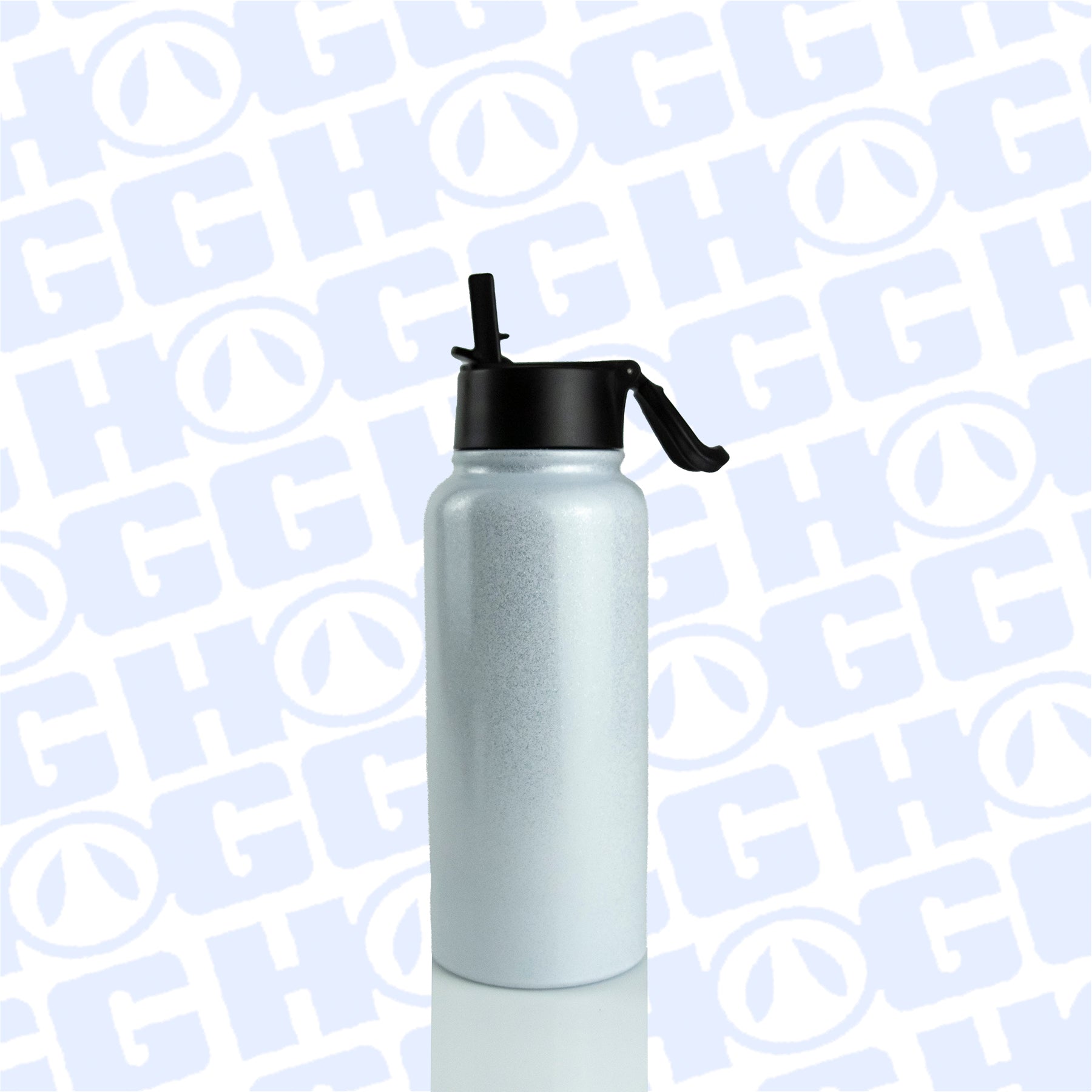 32oz SUBLIMATABLE METALLIC GLITTER HYDRO HANDLE BOTTLE - WHITE