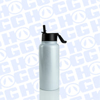 32oz Sublimatable Metallic Glitter Hydro Handle Bottle - White