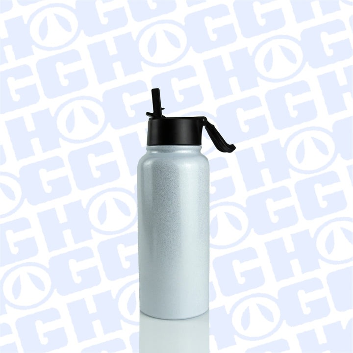 32oz Sublimatable Metallic Glitter Hydro Handle Bottle Case (25 Units) - White