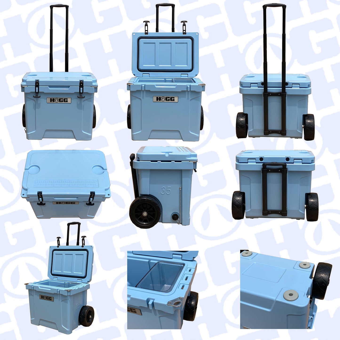 35QT WHEELIE HOGG COOLERS - PASTEL COLLECTION