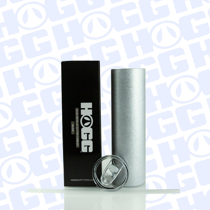 35oz Sublimatable Glitter Skinny Tumbler - Silver