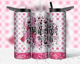 ASSORTED READY TO PRESS SUBLIMATION PRINTS FOR 20oz STRAIGHT SKINNY TUMBLERS (10 PACK) - BREAST CANCER AWARENESS