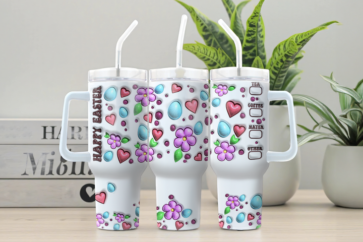 Digital Sublimation Designs - Easter — 30oz Grippy — 3D Happy Easter 2