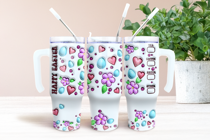Digital Sublimation Designs - Easter — 30oz Grippy — 3D Happy Easter 2